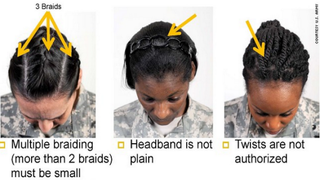 U.S. Army hairstyle guidelines created some controversy.
